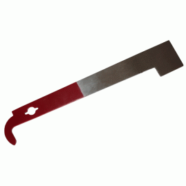 Daltă apicolă cu cârlig 280 mm din oțel inoxidabil, cu mâner metalic vopsit (roșu)