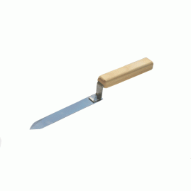 Cuțit apicol pentru descăpăcit rame, 150 mm, îngust, din oțel inoxidabil, cu mâner din lemn