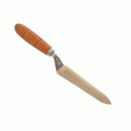 Cuțit apicol „Trapez” pentru descăpăcit rame, 180 mm, din oțel inoxidabil, cu mâner din lemn