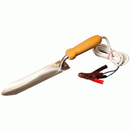 Cuțit electric apicol tip vioară „Guslia”, 12 V, din oțel inoxidabil